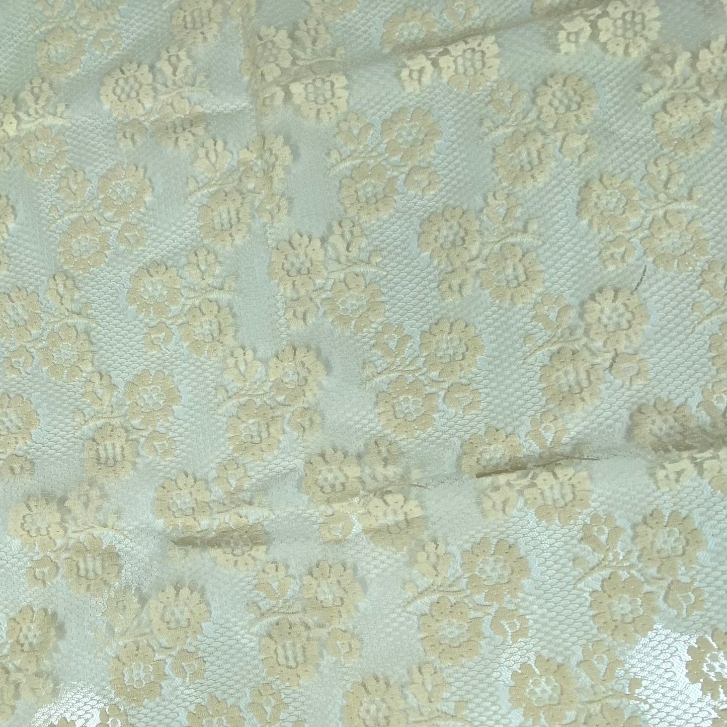 Floral Embroidered Lace - Peach