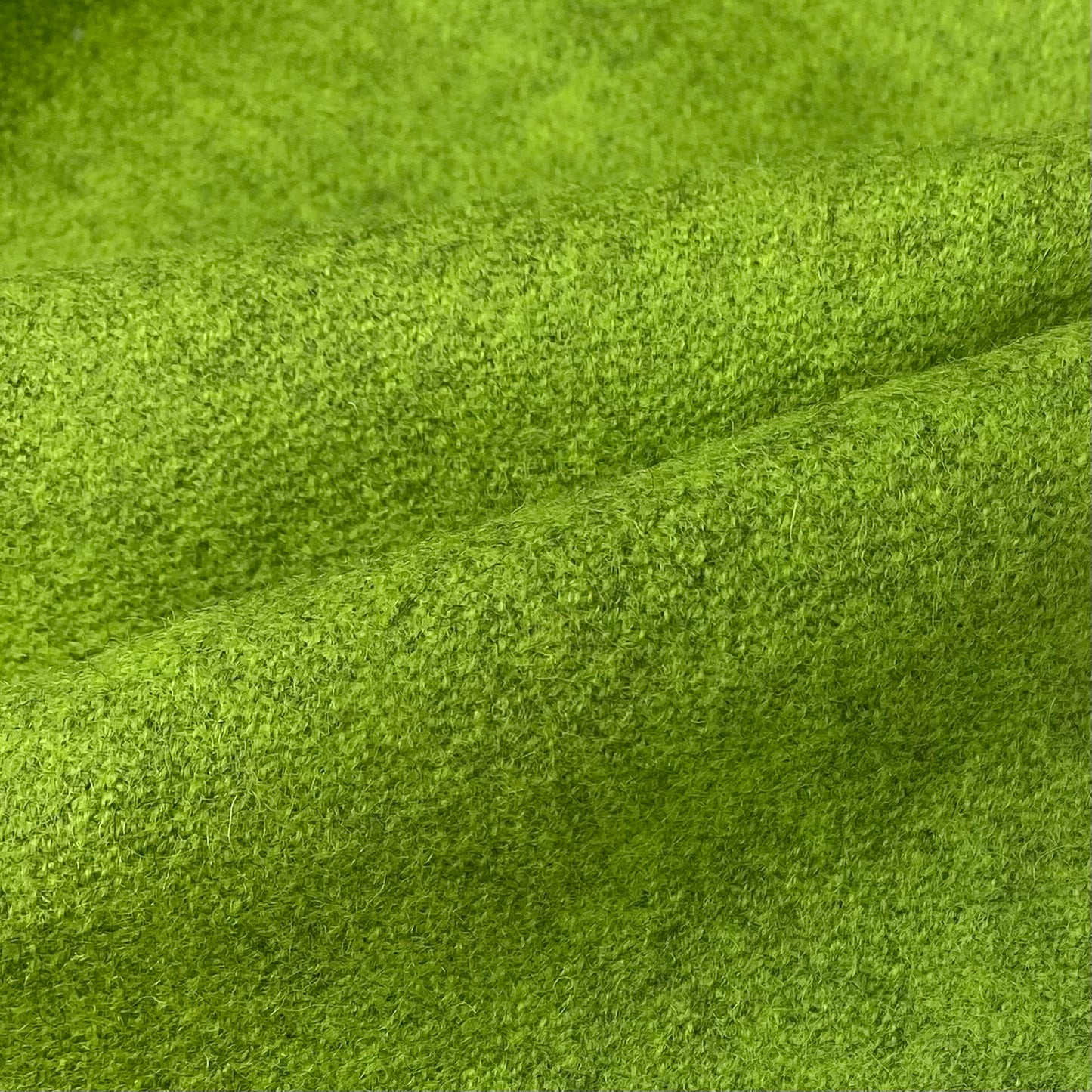 Wool Coating - Remnant - Marbled Lime Green