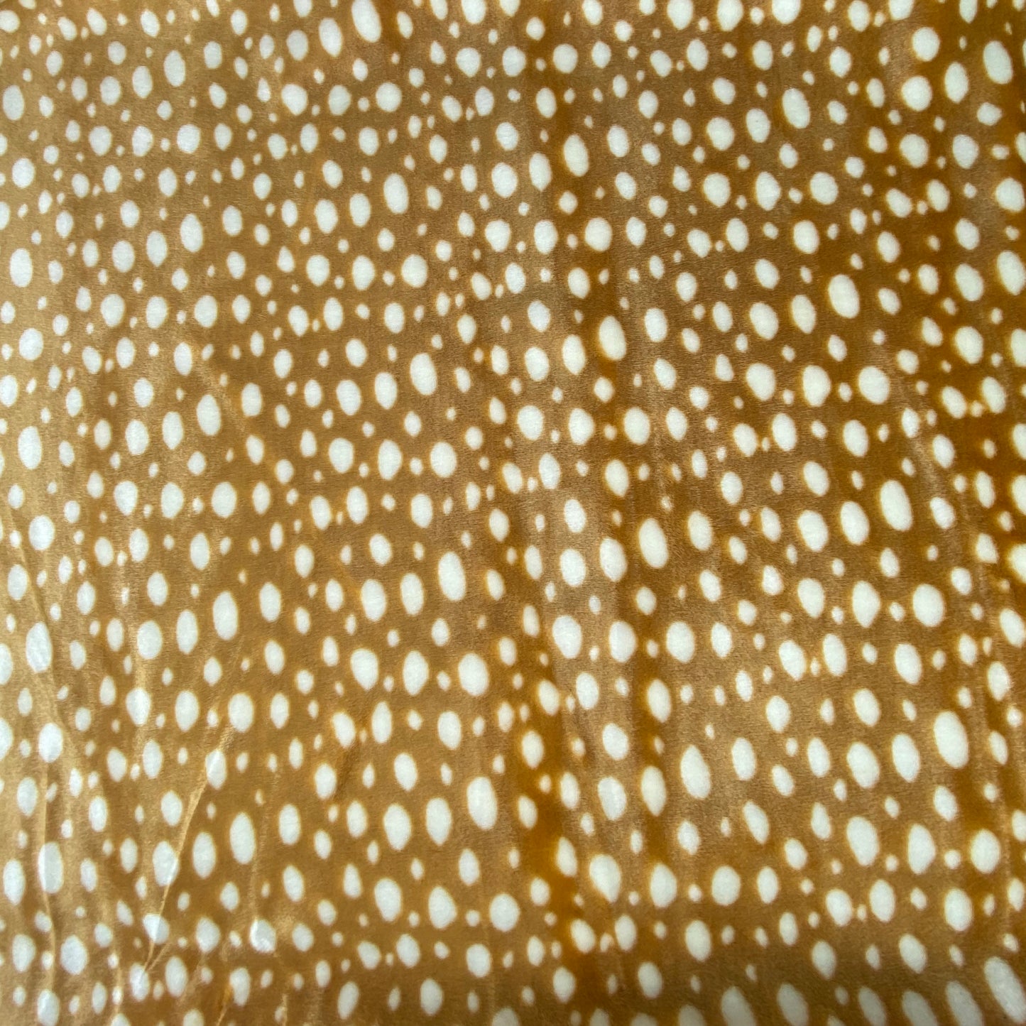 Luxury Faux Fur - Spotted - Remnant- Copper/White