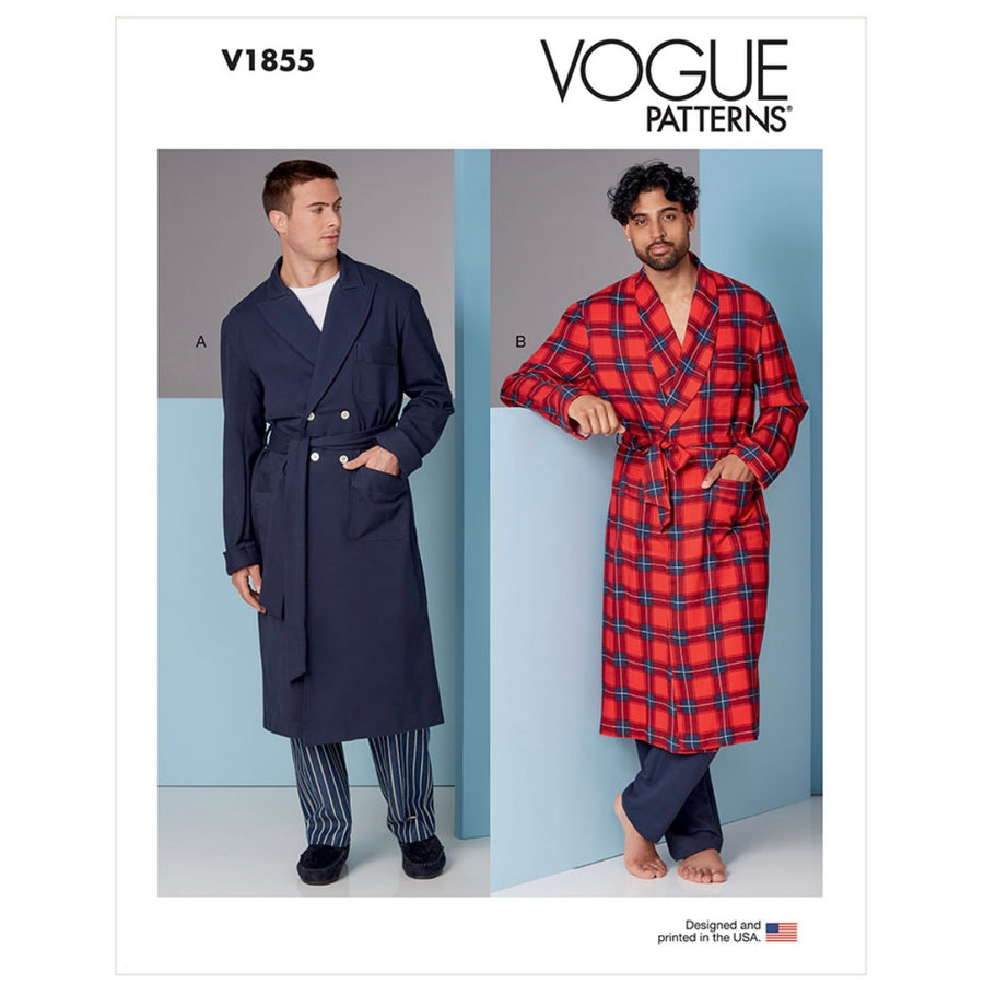Vogue V1855 - Men's Robe and Belt Sewing Pattern
