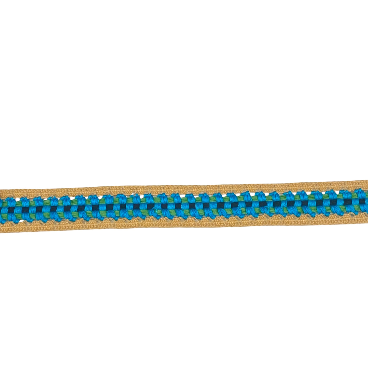 Decorative Crocheted Trim - Blue/Orange/Green
