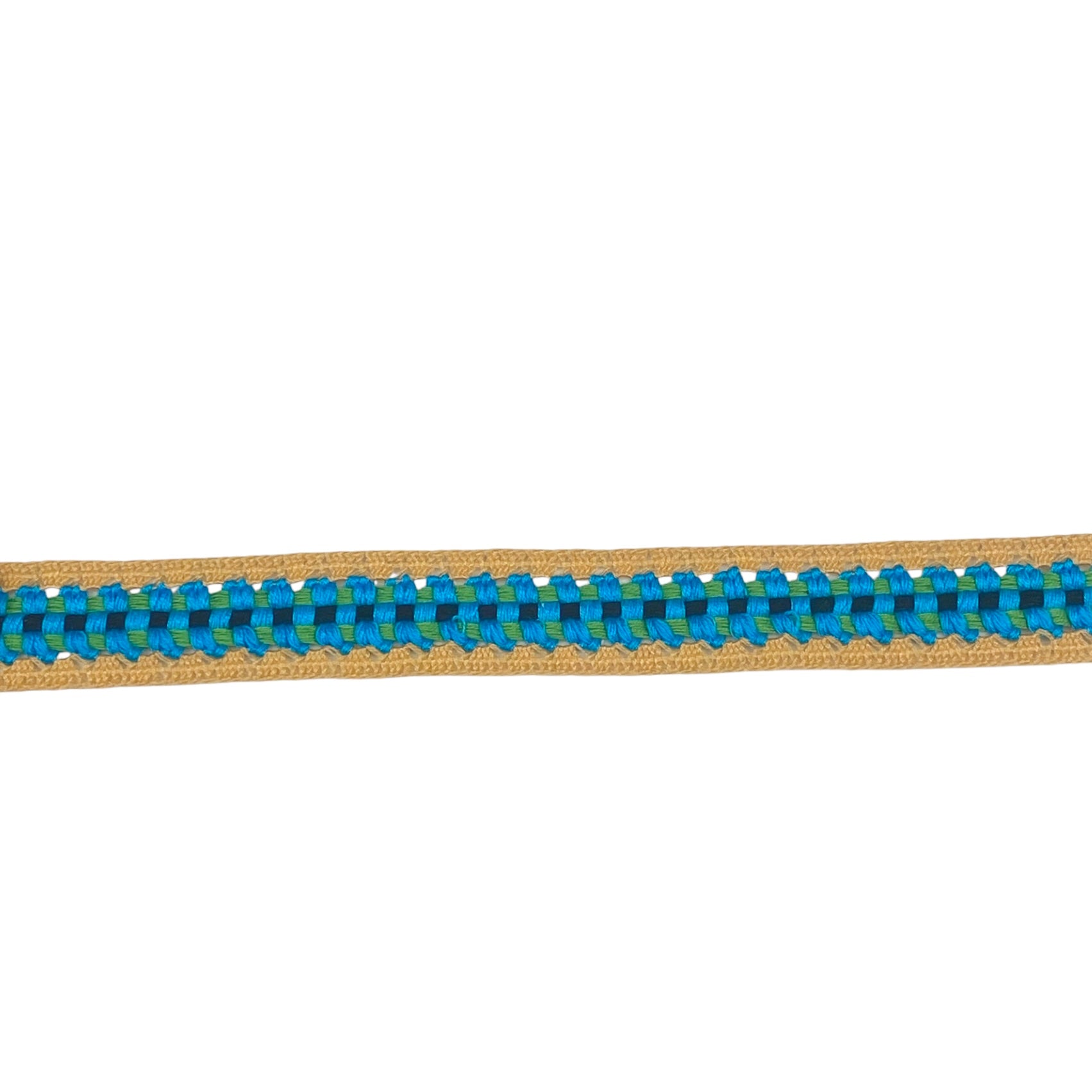 Decorative Crocheted Trim - Blue/Orange/Green
