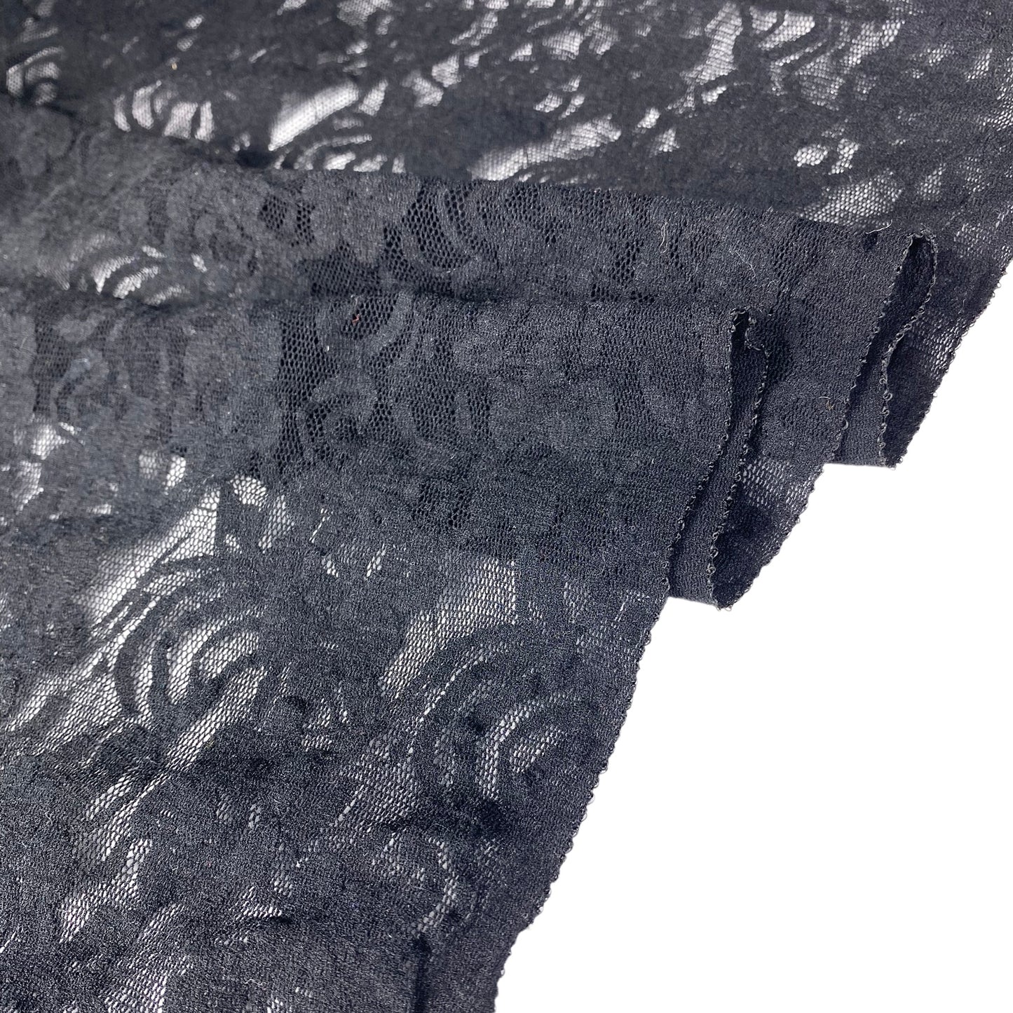 Stretch Floral Lace - Black