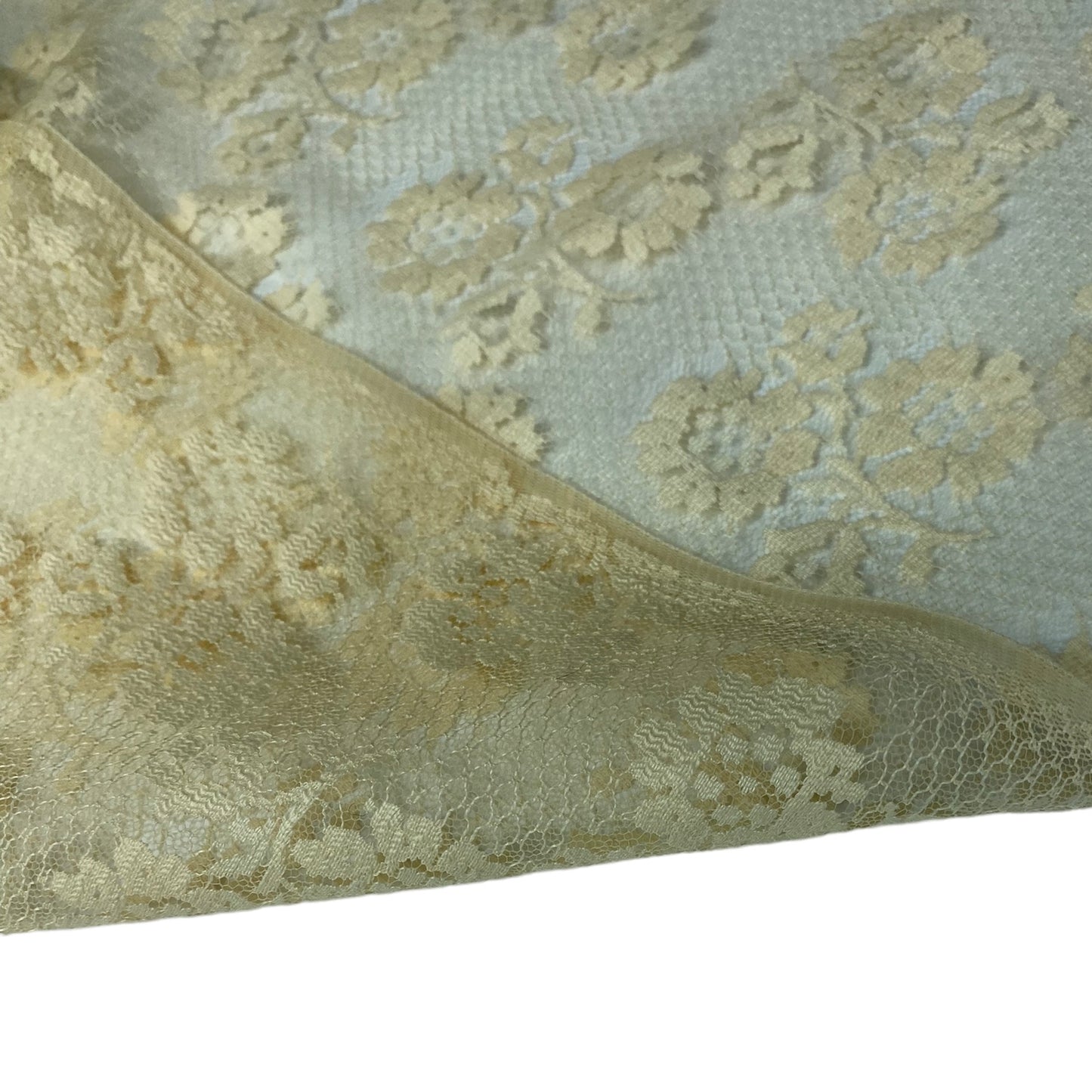 Floral Embroidered Lace - Peach