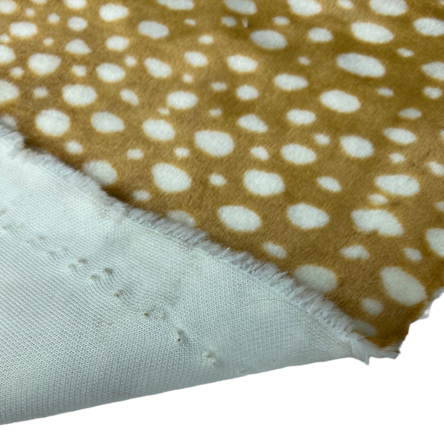 Luxury Faux Fur - Spotted - Remnant- Copper/White