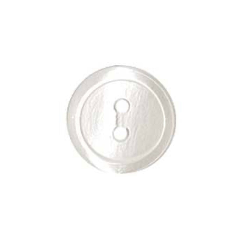 Two-Hole Button - 10mm - White - 5 count