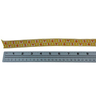 Woven Jacquard Ribbon  - Yellow/White/Orange