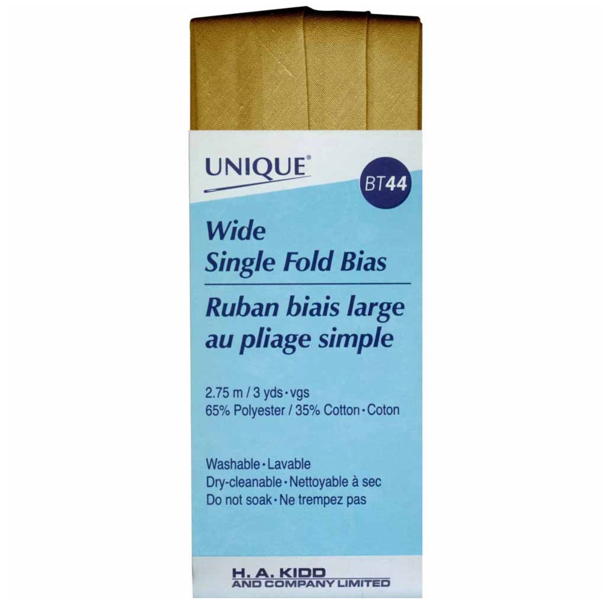 Wide Single Fold Bias Tape - 25mm x 2.75m