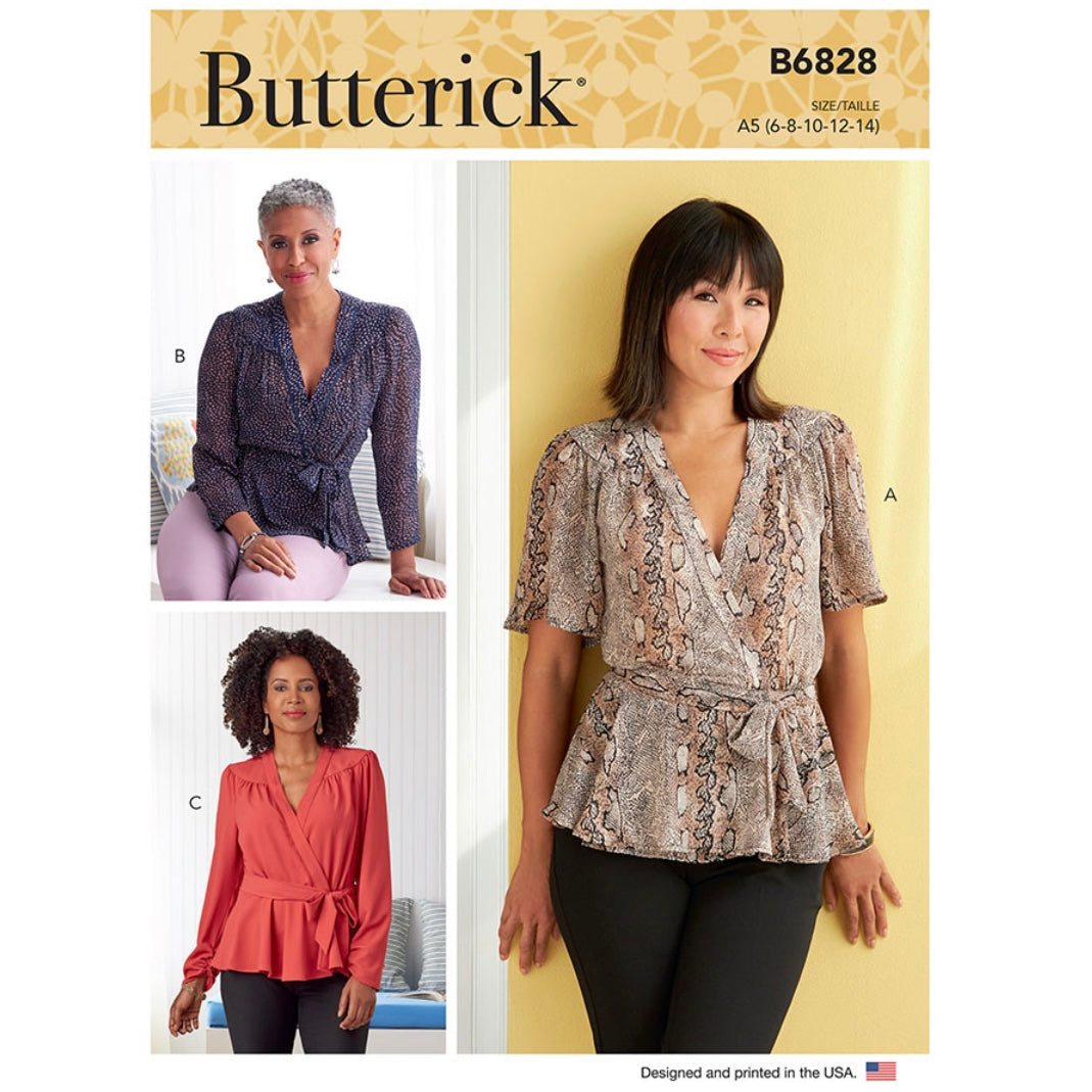 Butterick B6828 Tops Sewing Pattern