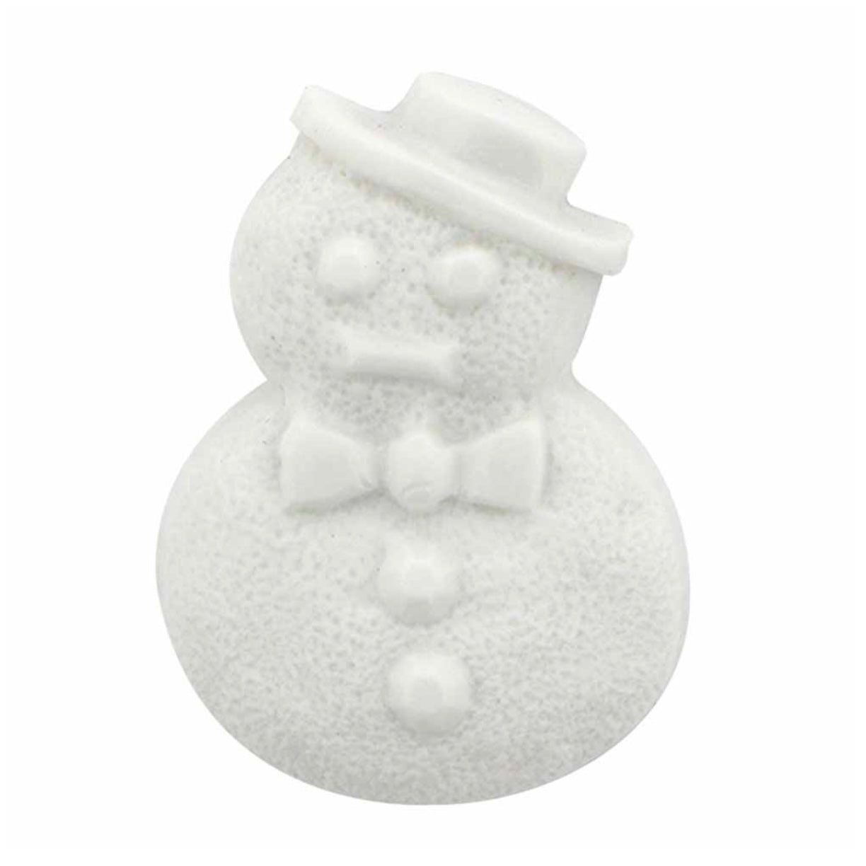 Novelty Shank Button - White - Snowman - 28mm - 2 count