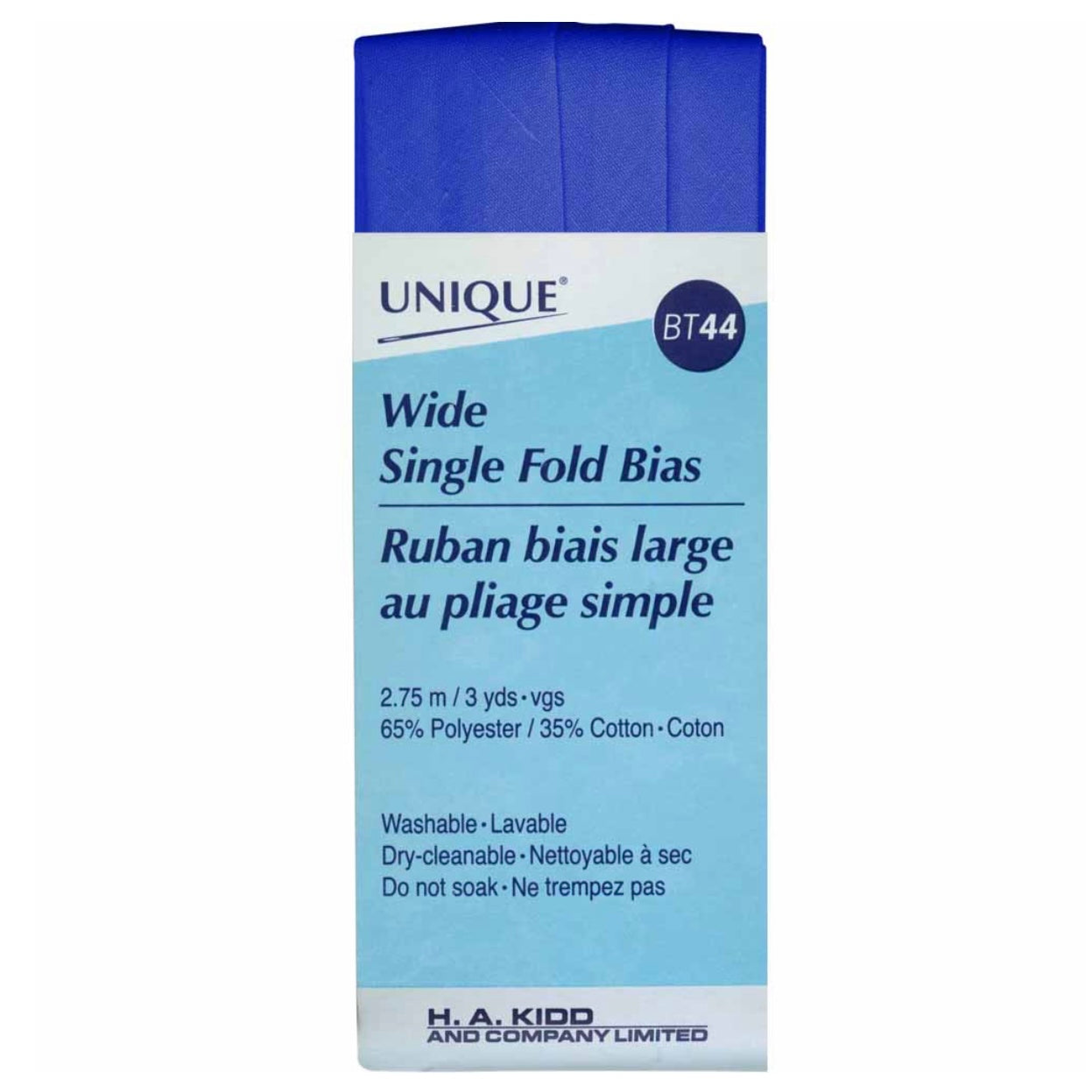 Wide Single Fold Bias Tape - 25mm x 2.75m