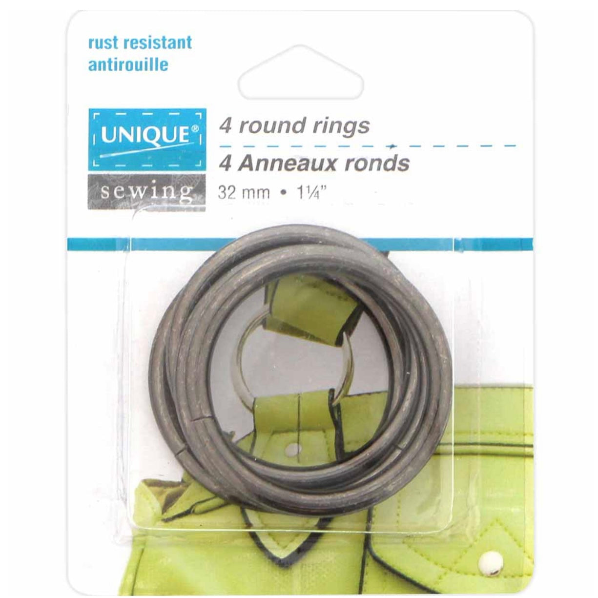 Metal Round Rings - 38mm (1 1/2″) - Gold - 4 pcs.