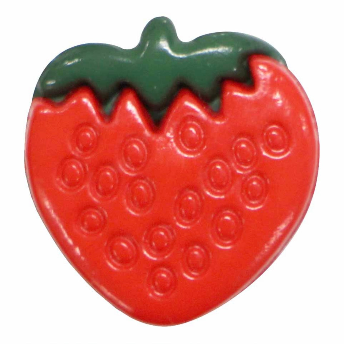 Novelty Shank Button - Strawberry - Red - 15mm - 3pcs
