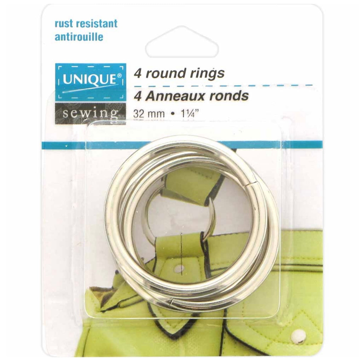 Metal Round Rings - 38mm (1 1/2″) - Gold - 4 pcs.
