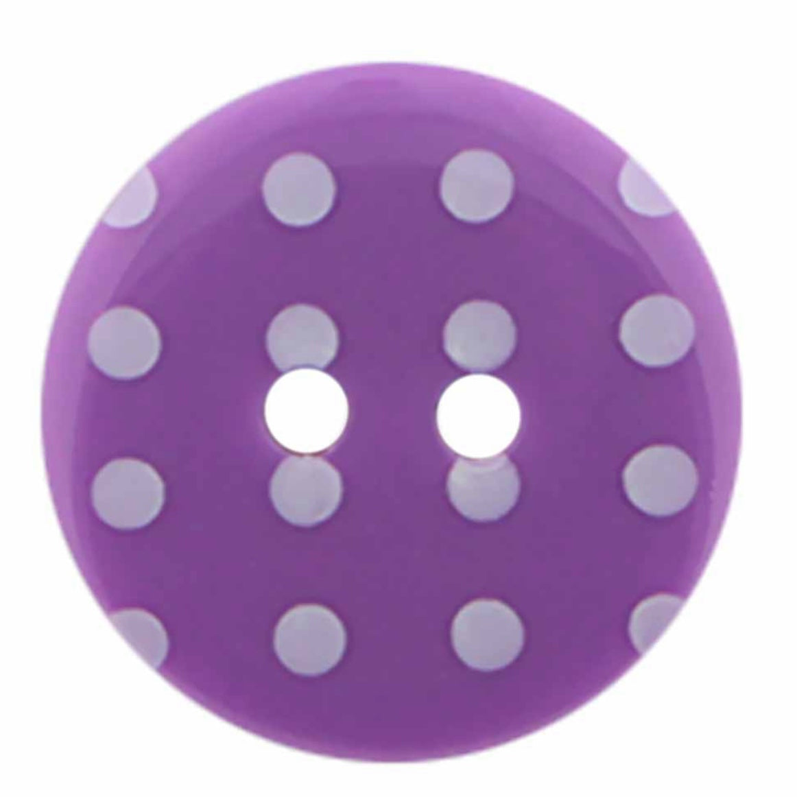 Novelty 2-Hole Button - Polka Dots - Yellow - 18mm - 3pcs