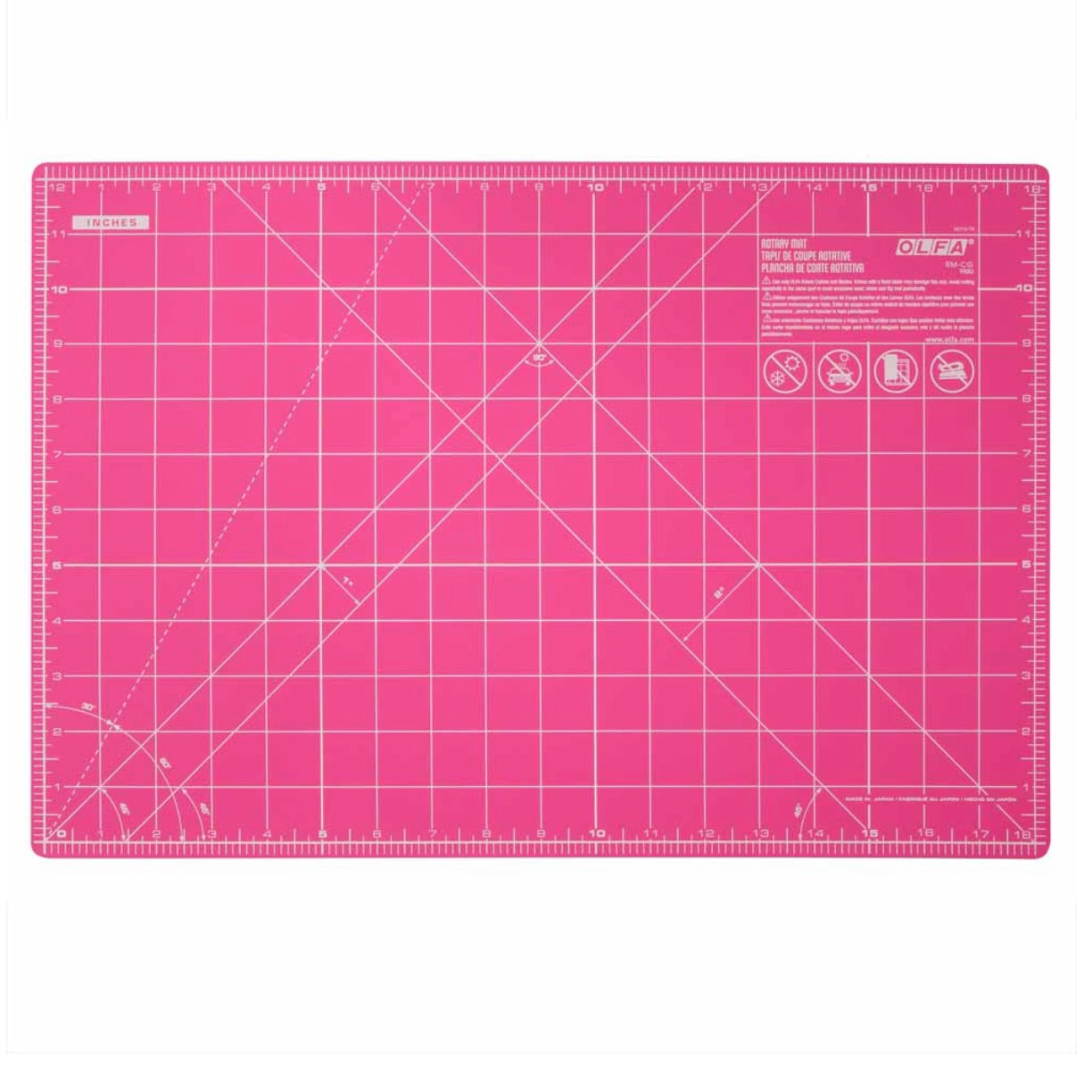 Double Sided Rotary Mat - 12” x 18” - Aqua