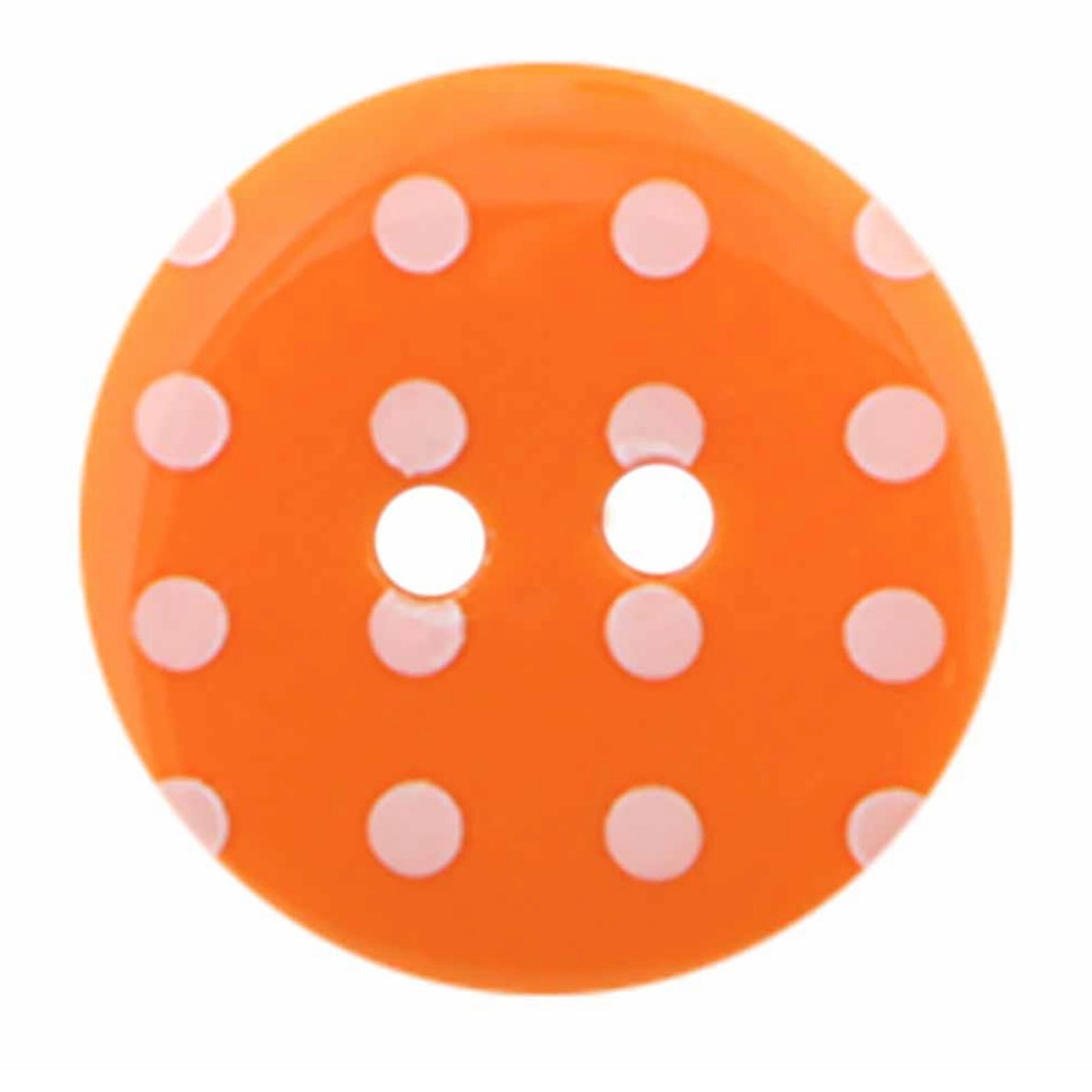 Novelty 2-Hole Button - Polka Dots - Purple - 18mm - 3pcs