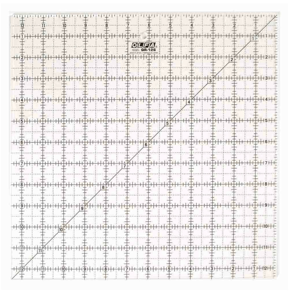 Square Frosted Acrylic Ruler - 12 1/2” x 12 1/2”