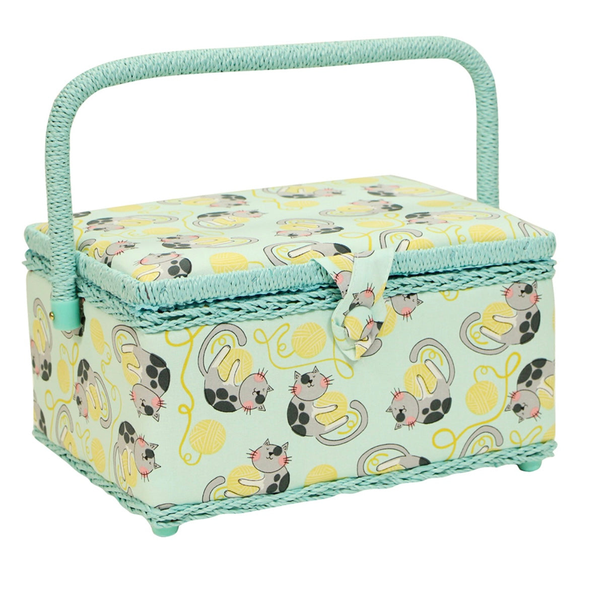 Medium Sewing Basket - Cat/Ball