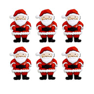 Novelty Christmas Buttons - Santa - 6pcs