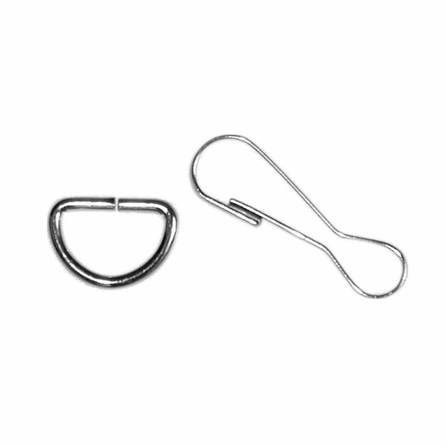 Snap Clip and D-Ring - 13mm (1/2”) - Silver