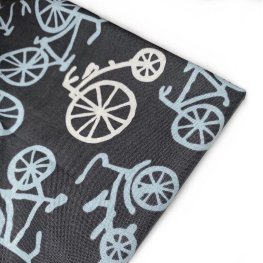Quilting Cotton - Bicycle - Remnant - Blue