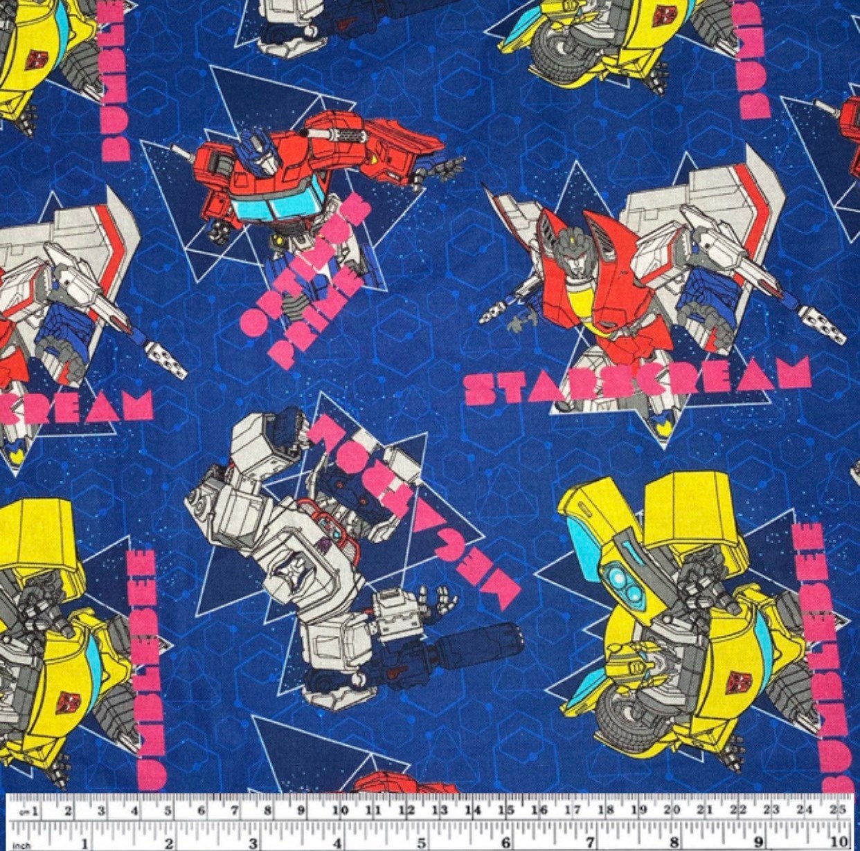 Quilting Cotton - Transformers - Blue - Remnant