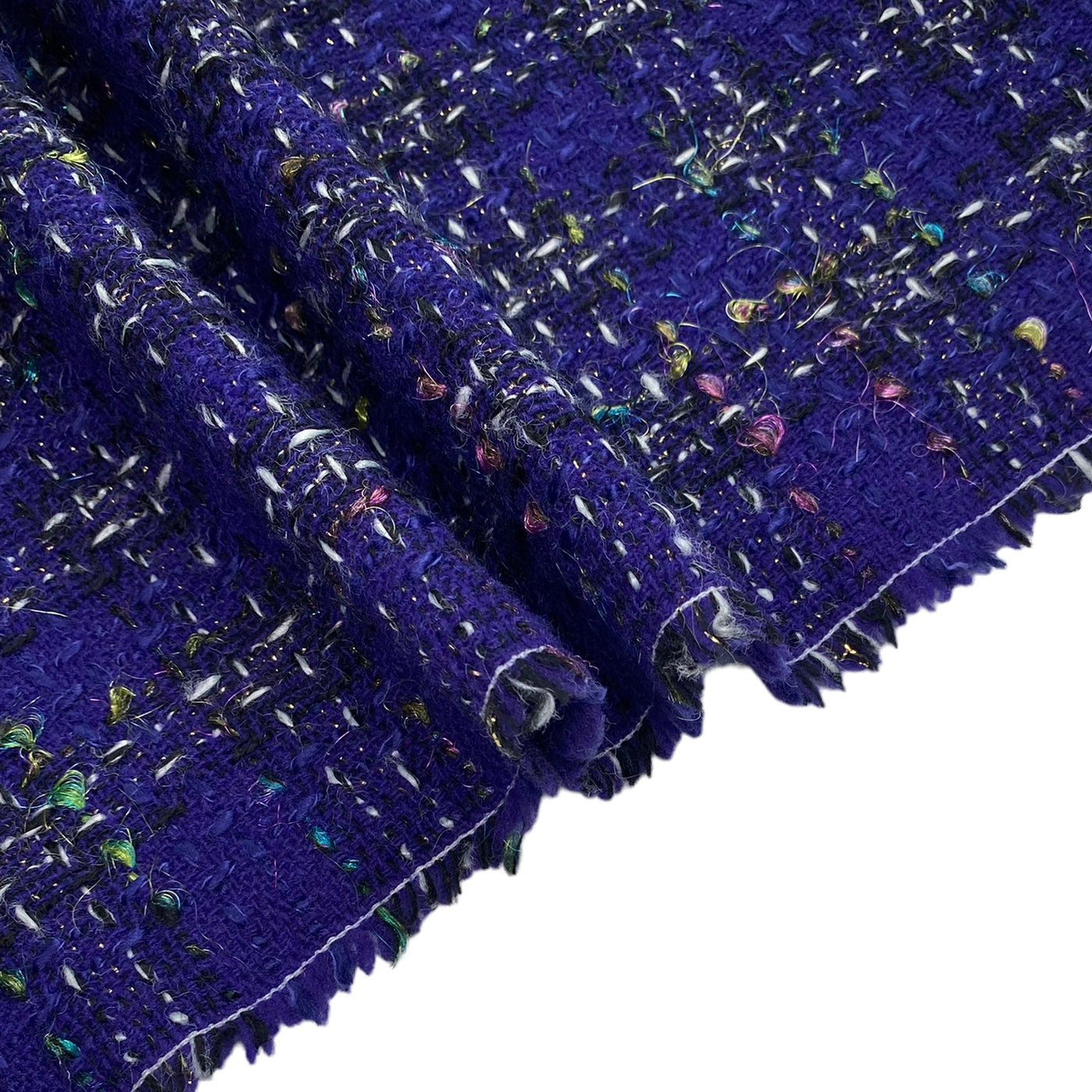 Wool Boucle Coating - Purple