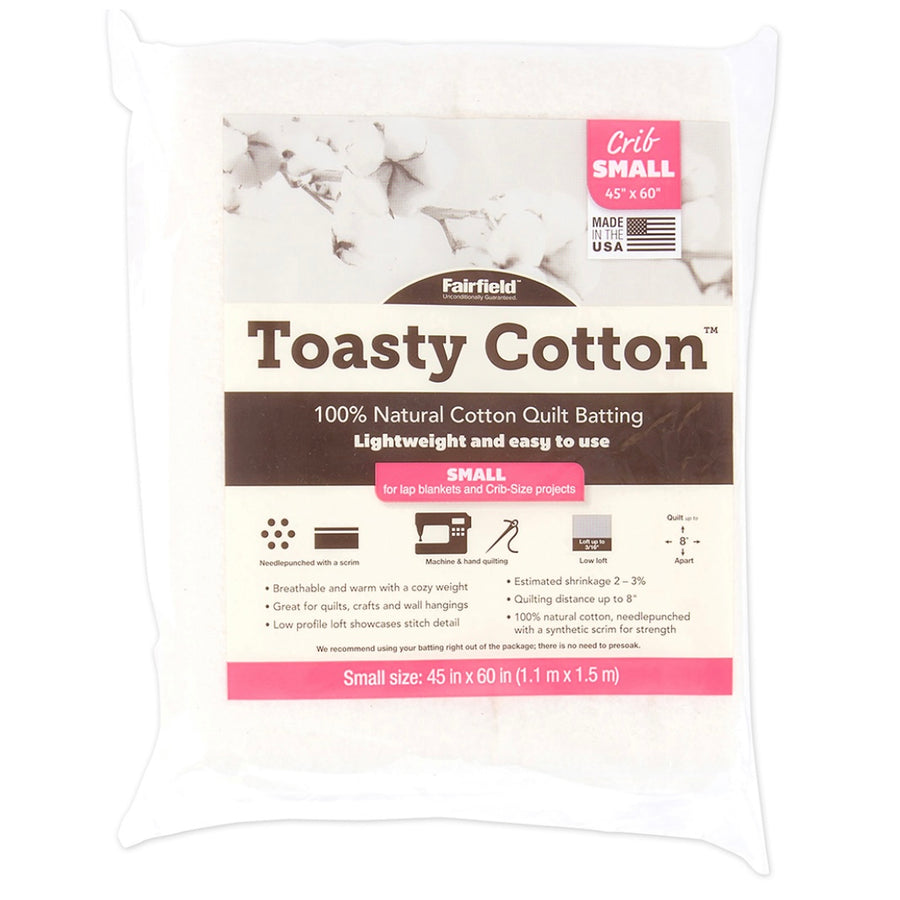 Natural Cotton Quilt Batting - 45″ x 60″ - Small