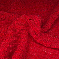 Chenille Polyester Knit - Red