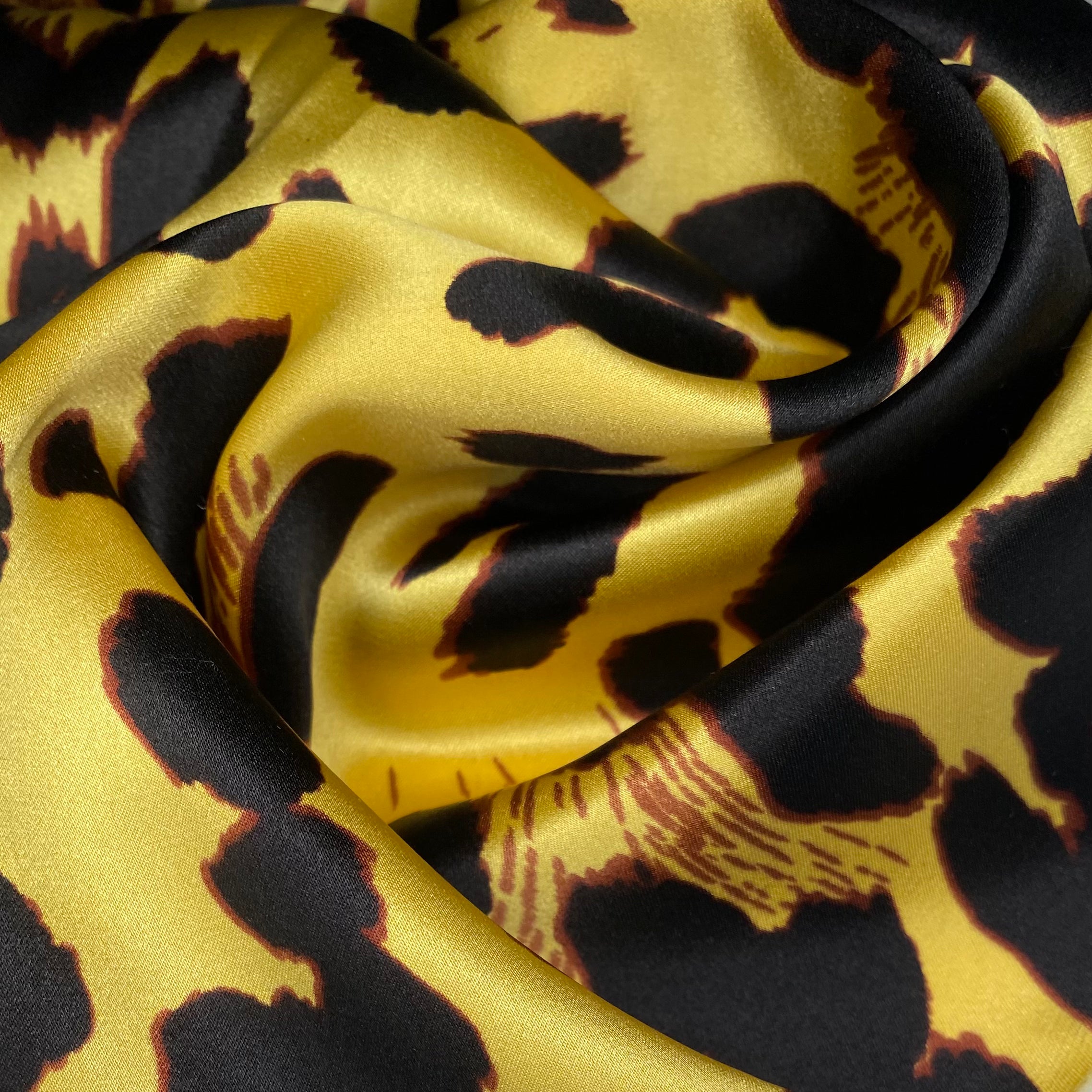 Printed Silk Charmeuse - Cheetah