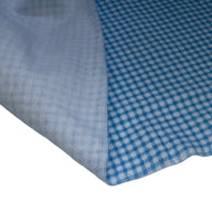 Printed Cotton Flannel - Plaid - White/Blue