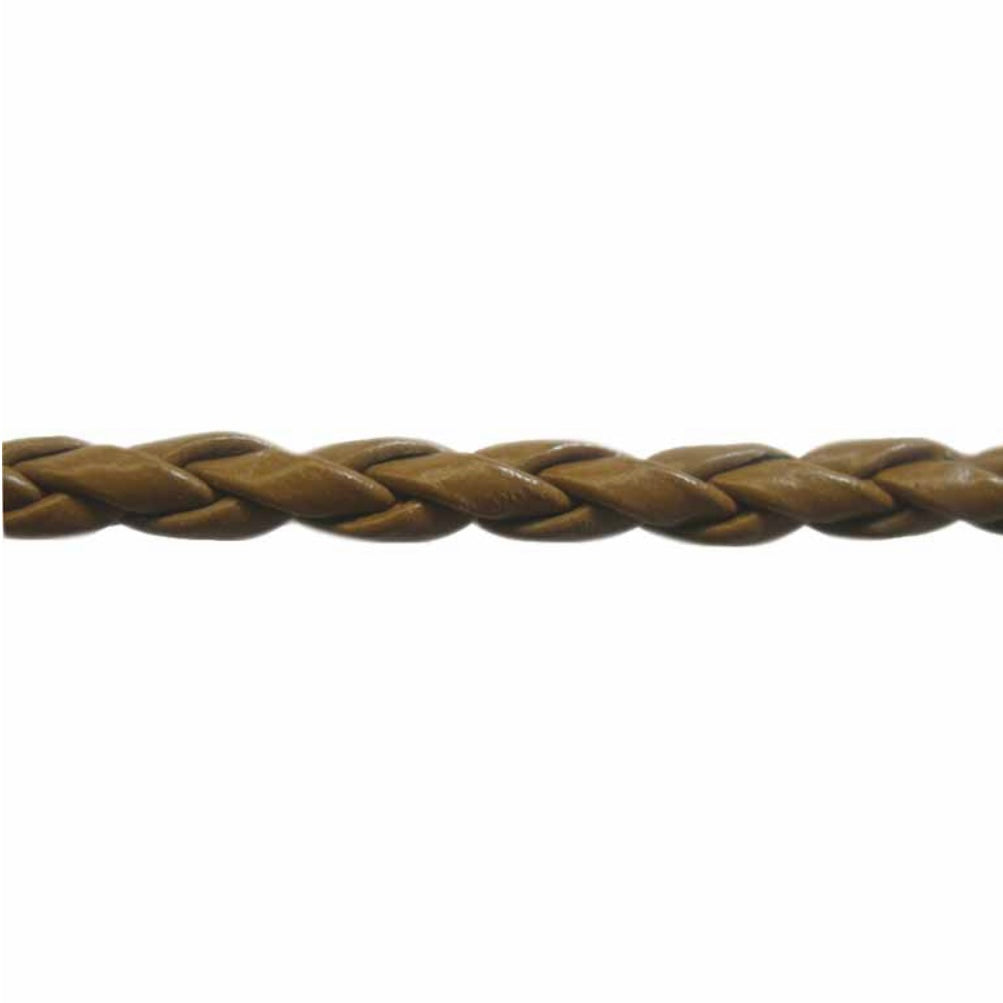 Braided Cord - 3mm - Light Brown · King Textiles