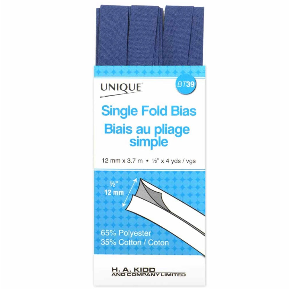 Single Fold Bias Tape - 12mm x 3.7m