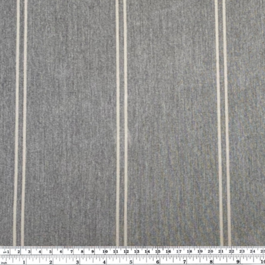 Sunbrella Striped Woven Upholstery - 48” - Grey/Beige