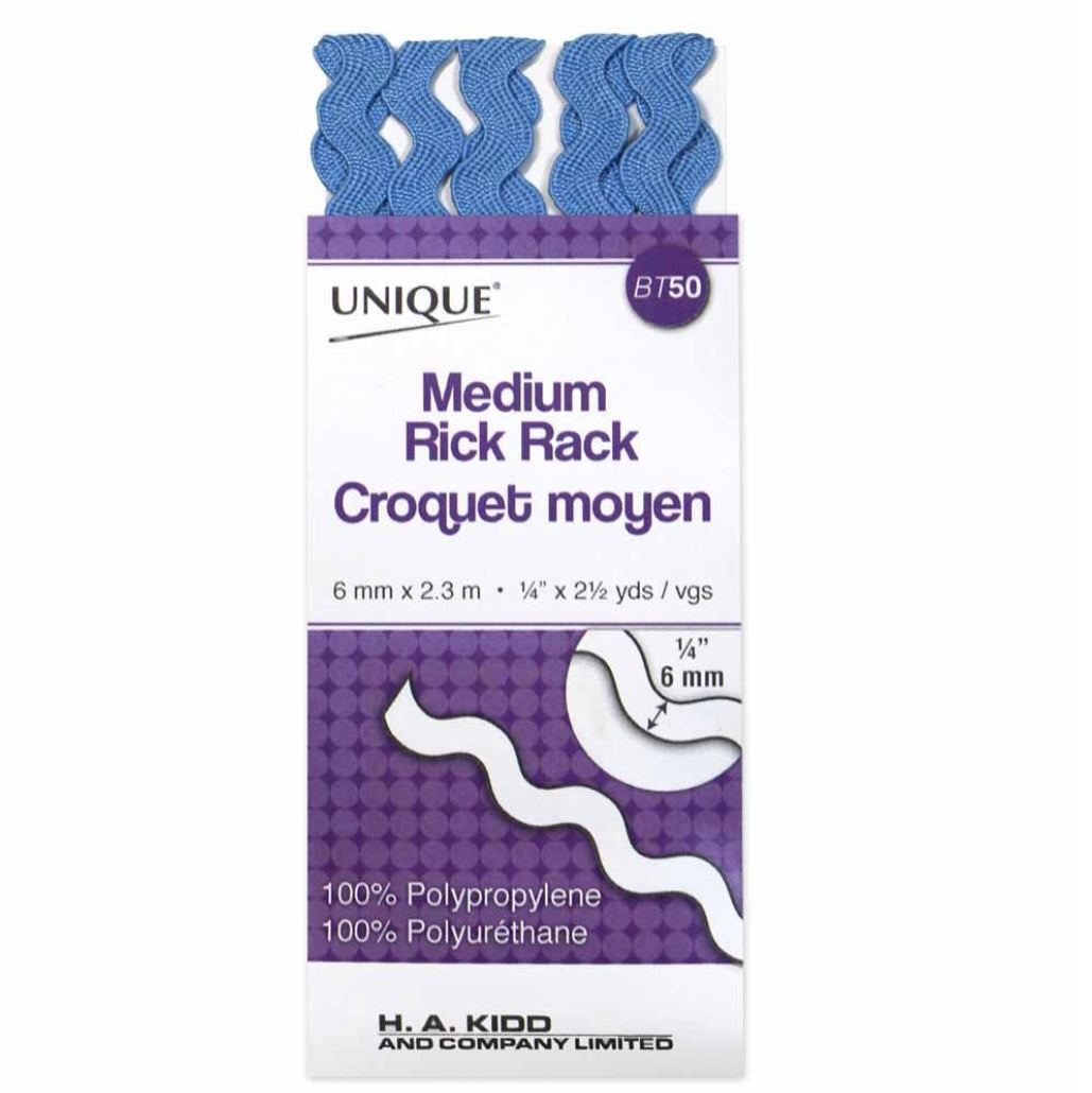 Medium Rick Rack - 1/4” - Emerald Green