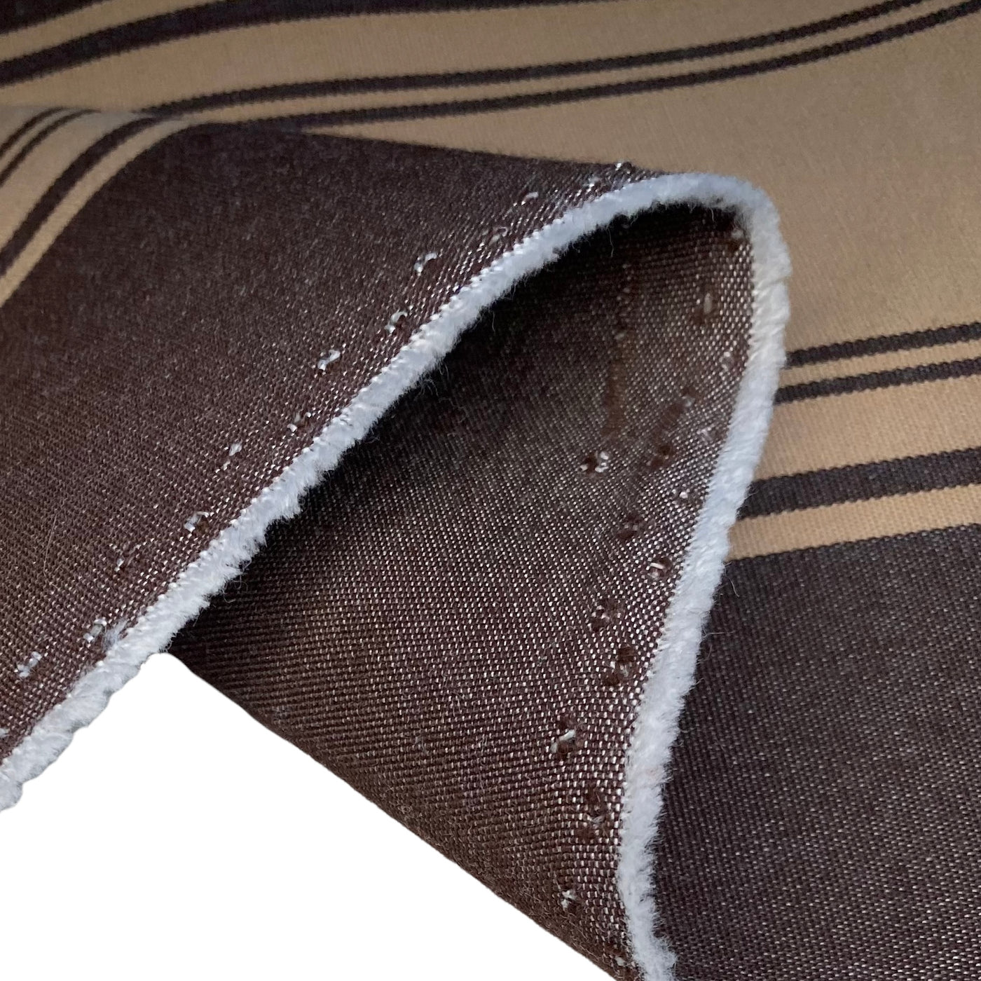 Sunbrella Striped Woven Upholstery - 48” - Brown/Beige