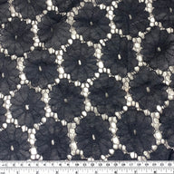 Floral Eyelet Lace - Black