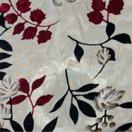 Floral Burnout Silk Chiffon - Black/Burgundy/Grey