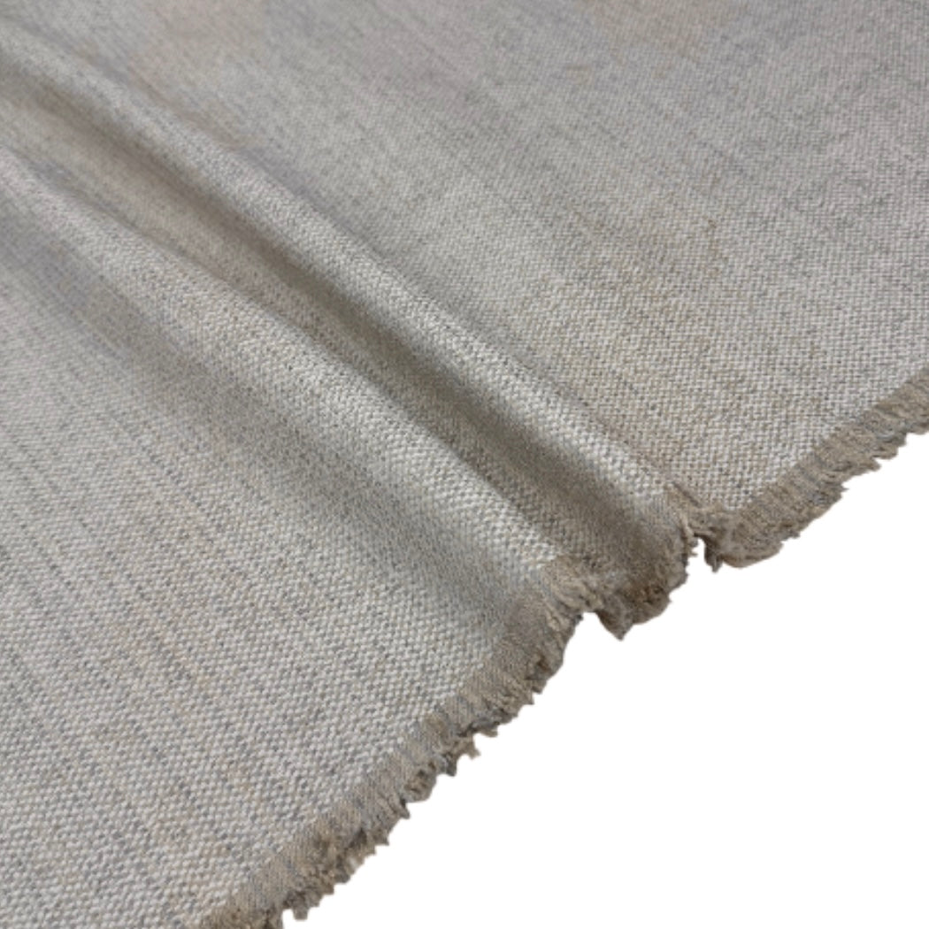 Woven Upholstery Remnant - Ivory/Beige/Grey