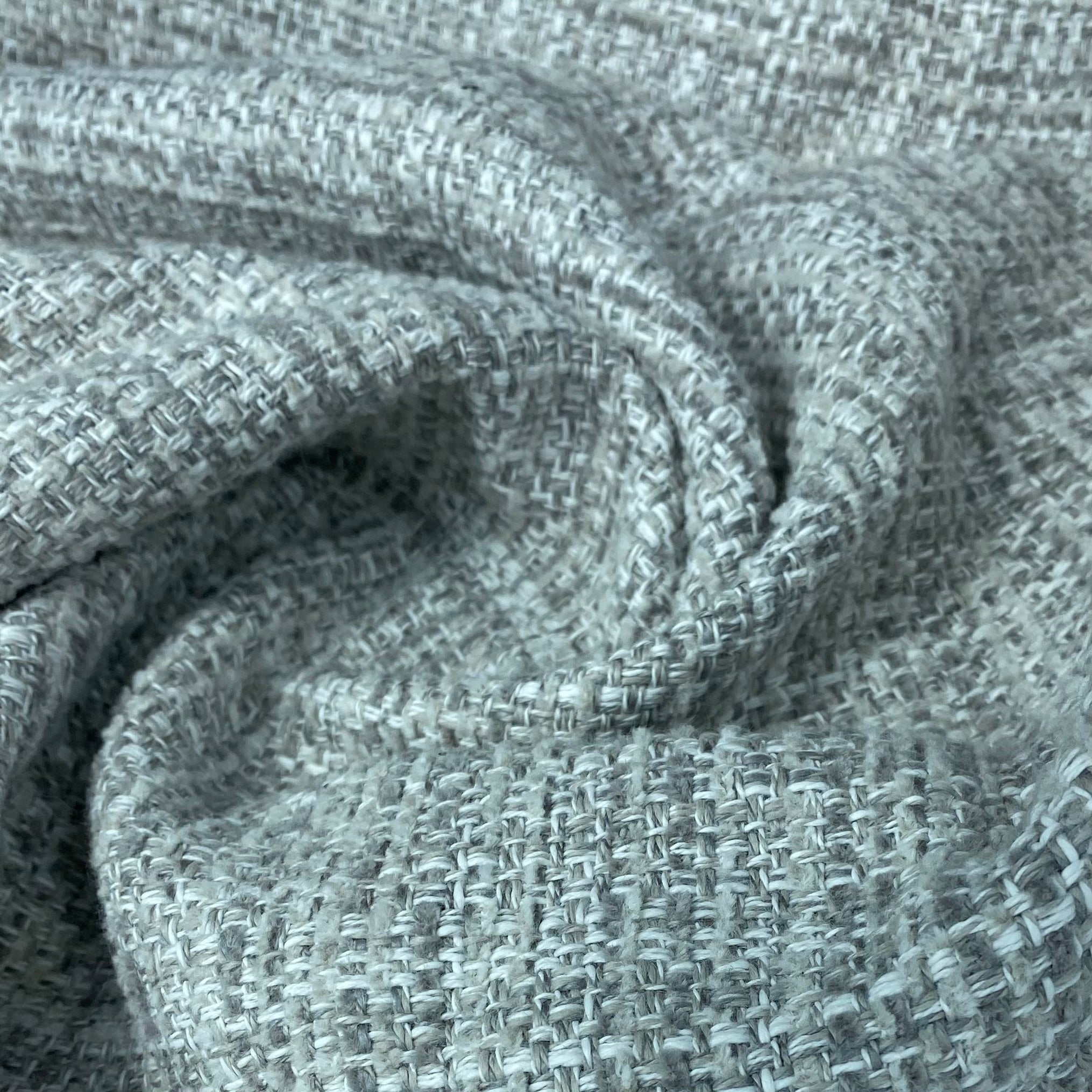Upholstery Designer Remnant  - White/Grey