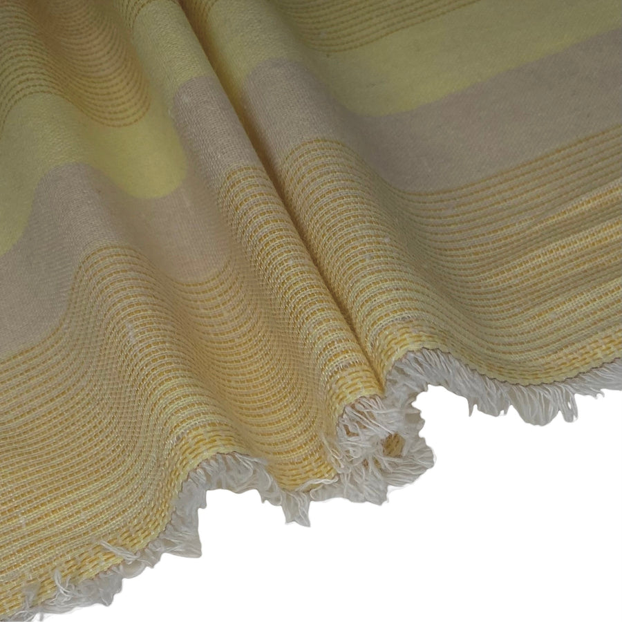 Striped Cotton/Linen - Yellow/Beige