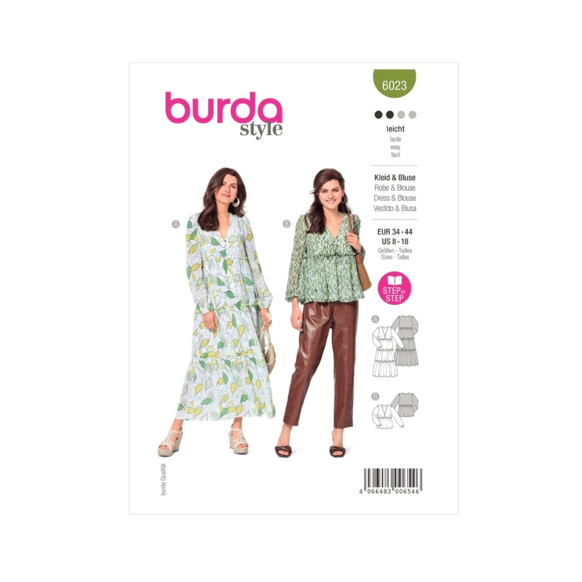 Burda Style 6023 - Dress & Blouse Sewing Pattern