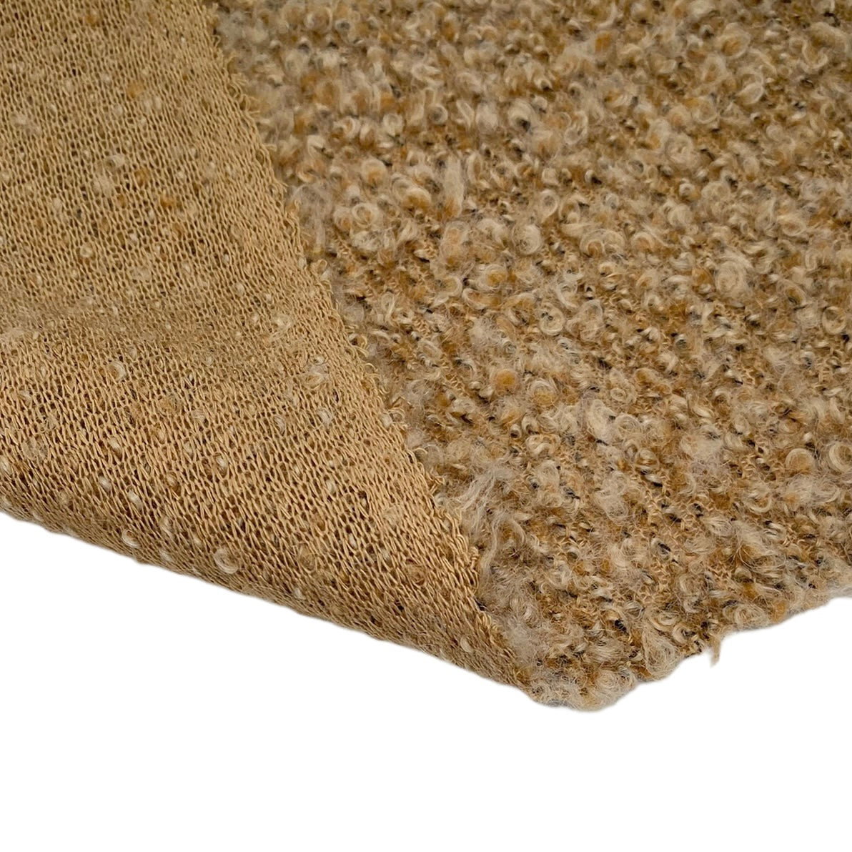 Wool Blend Boucle Knit - Brown