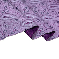 Paisley Silk/Polyester Jacquard - Pink / Purple - Remnant