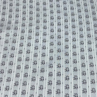 Silk Paisley Jacquard Remnant - White/Black