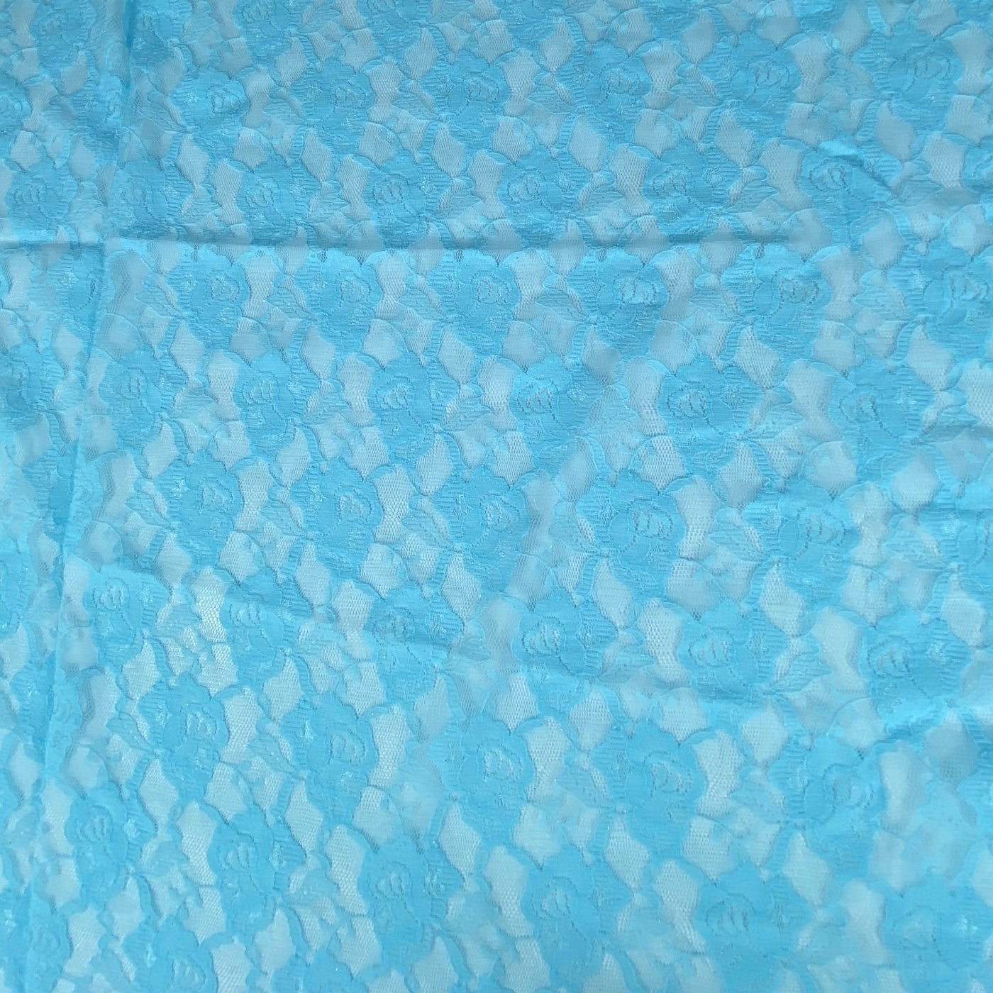 Floral Corded Lace - Light Blue