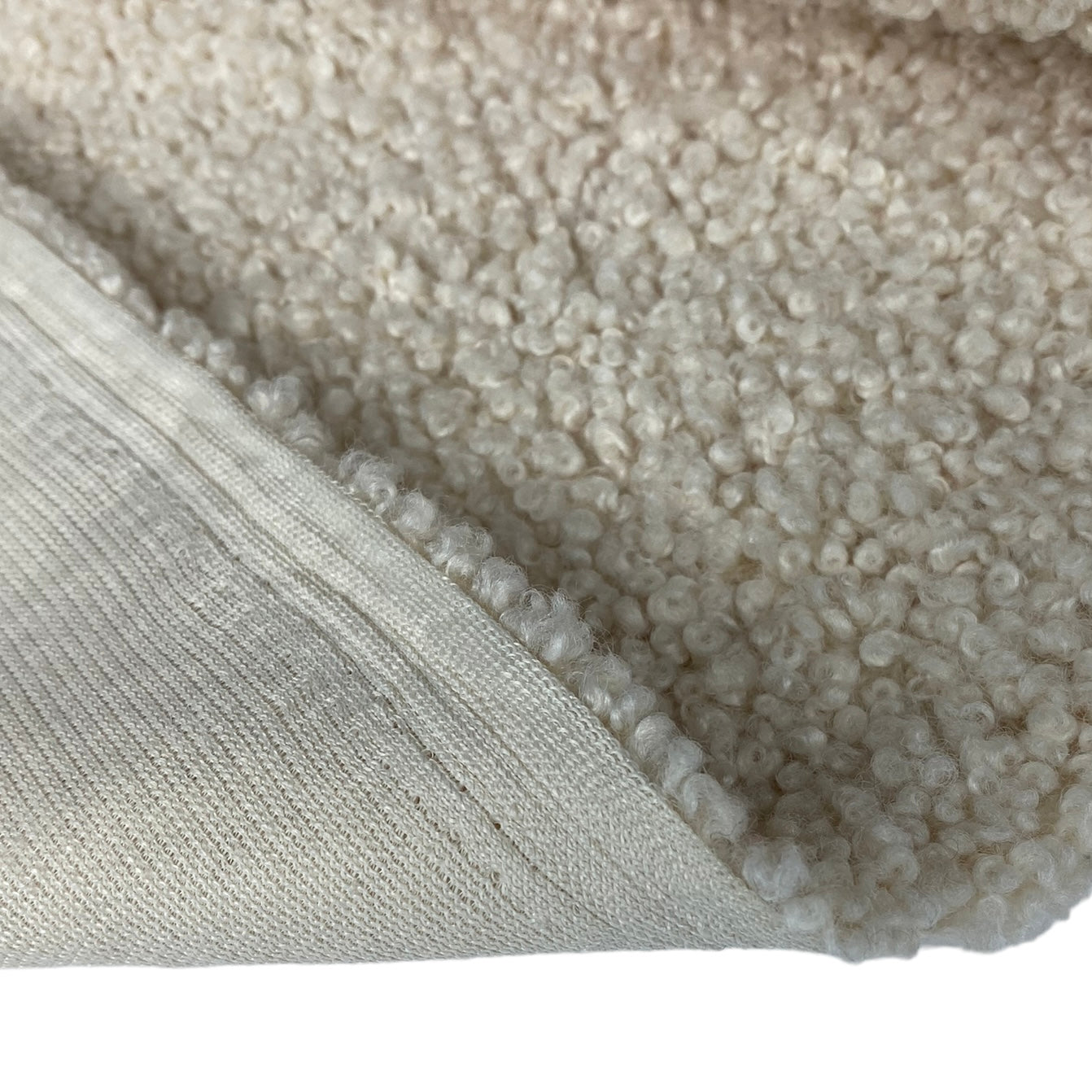 Boucle Upholstery Designer Remnant  - Ivory