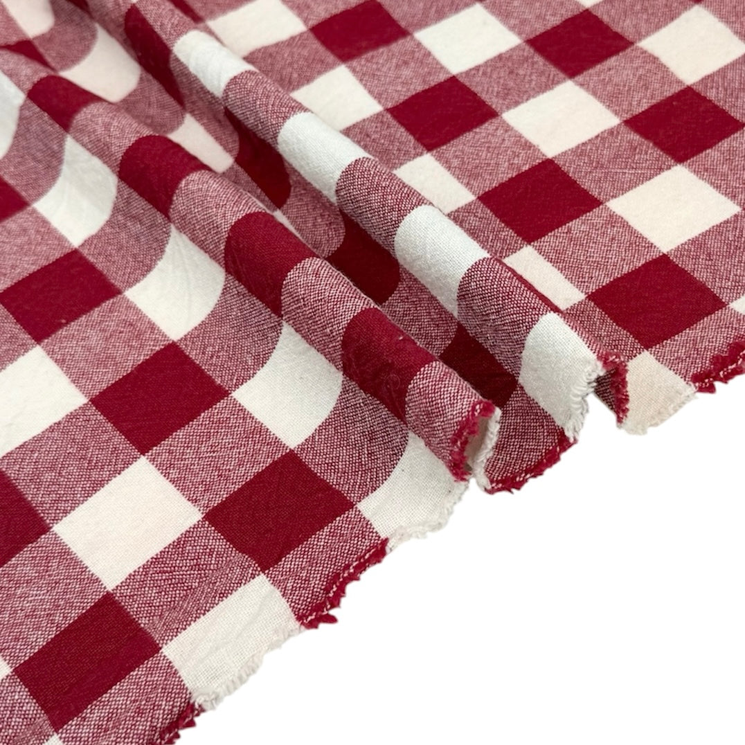 Checkered Organic Cotton - Red/Ivory