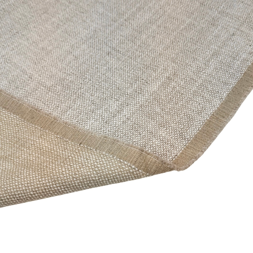 Woven Upholstery Remnant - White/Beige